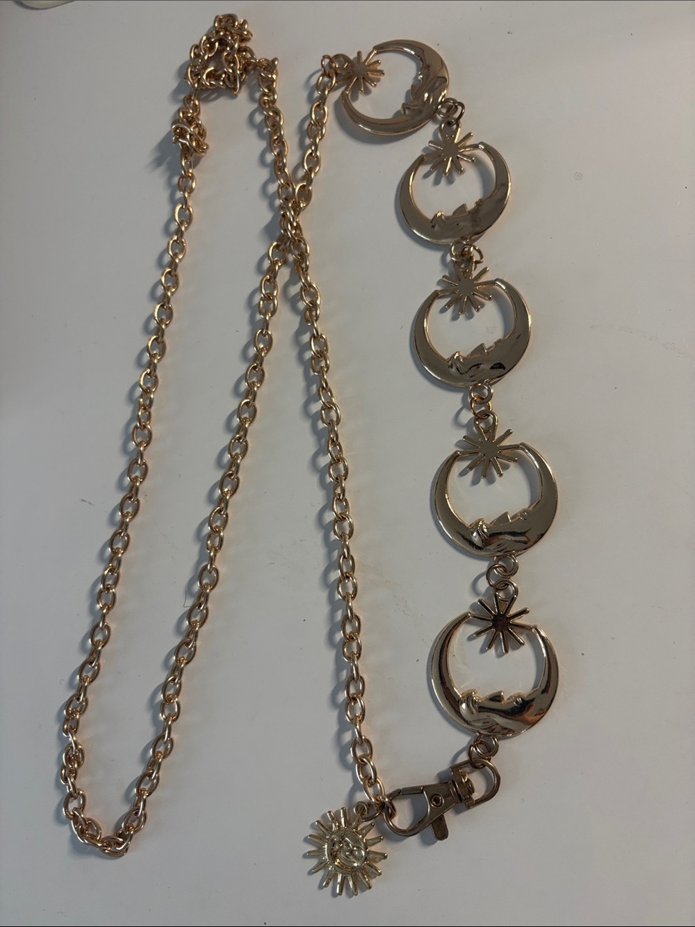 Celestial moon adjustable belt whimsigoth